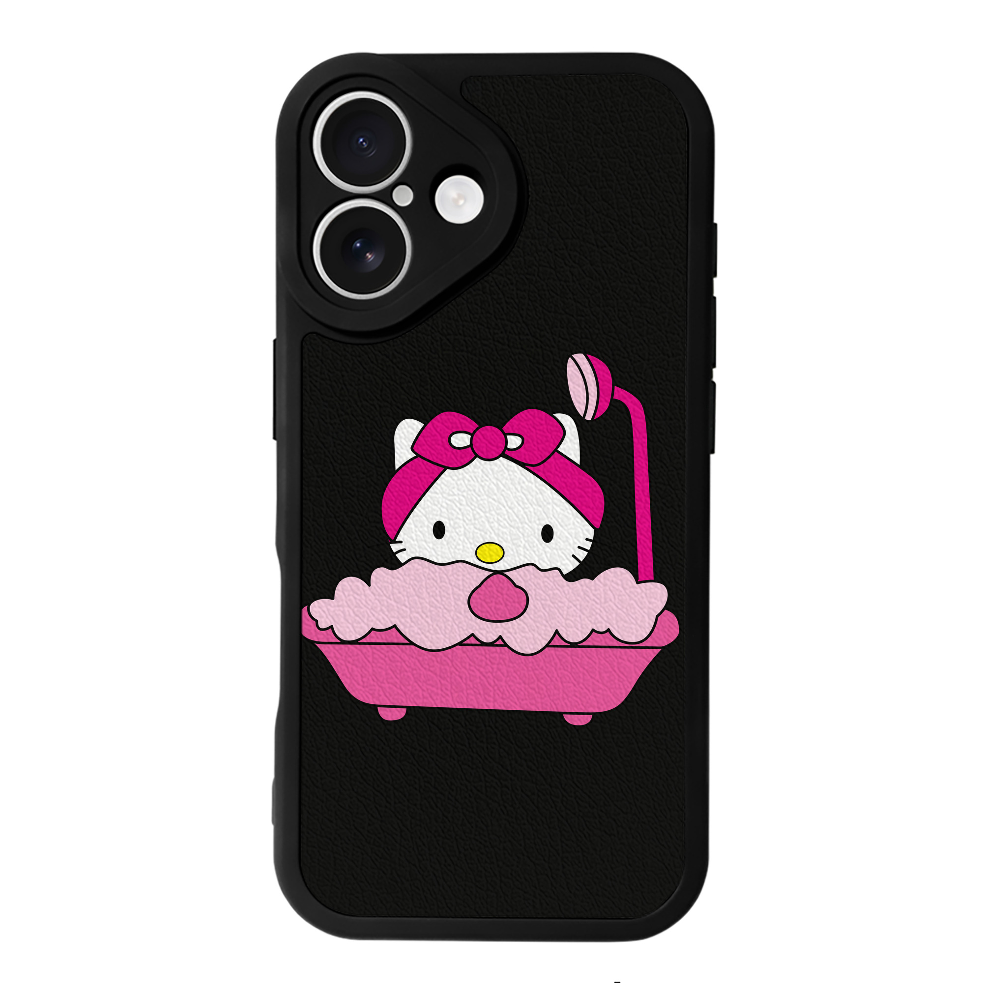 （画像用） Hello Kitty ハローキティ 【iPhone 16シリーズ対応】シリコンスマホケース（レザー調） 材質：シリコン
